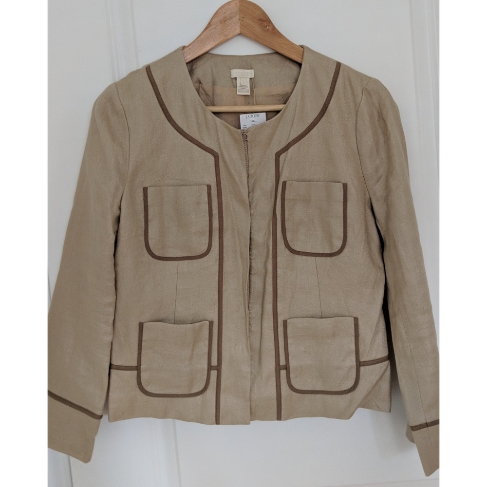NWT J-Crew Linen Jacket - Picture 2 of 6